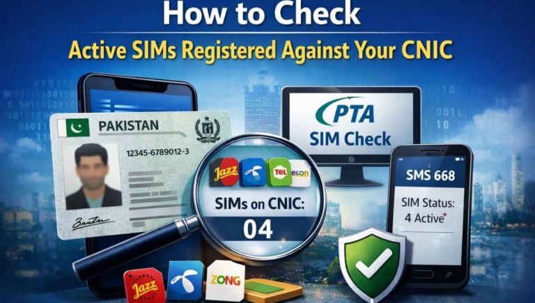 How to check active SIMs registered against CNIC using PTA SIM Information System in Pakistan